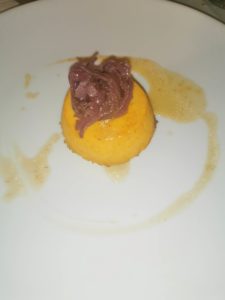 Antica Osteria Molinari Sante, Flan di carote, vitello e cipolla